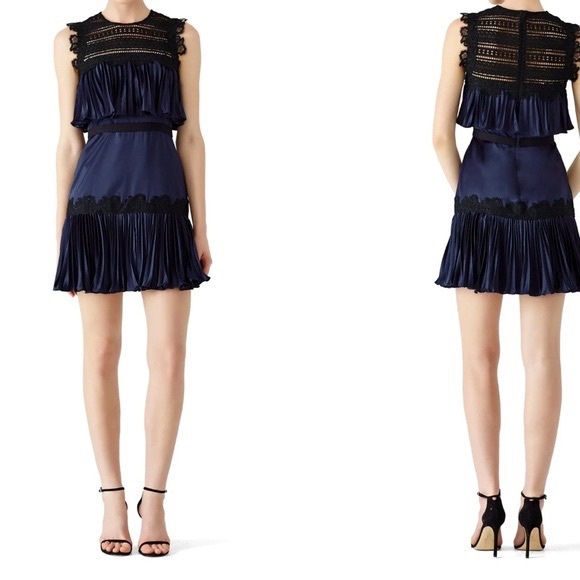 Amur Pippa Dress Navy Blue and Black - Picture 4 of 5